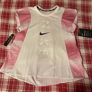 Nike Kids Pink and White Short Sleeve Tee